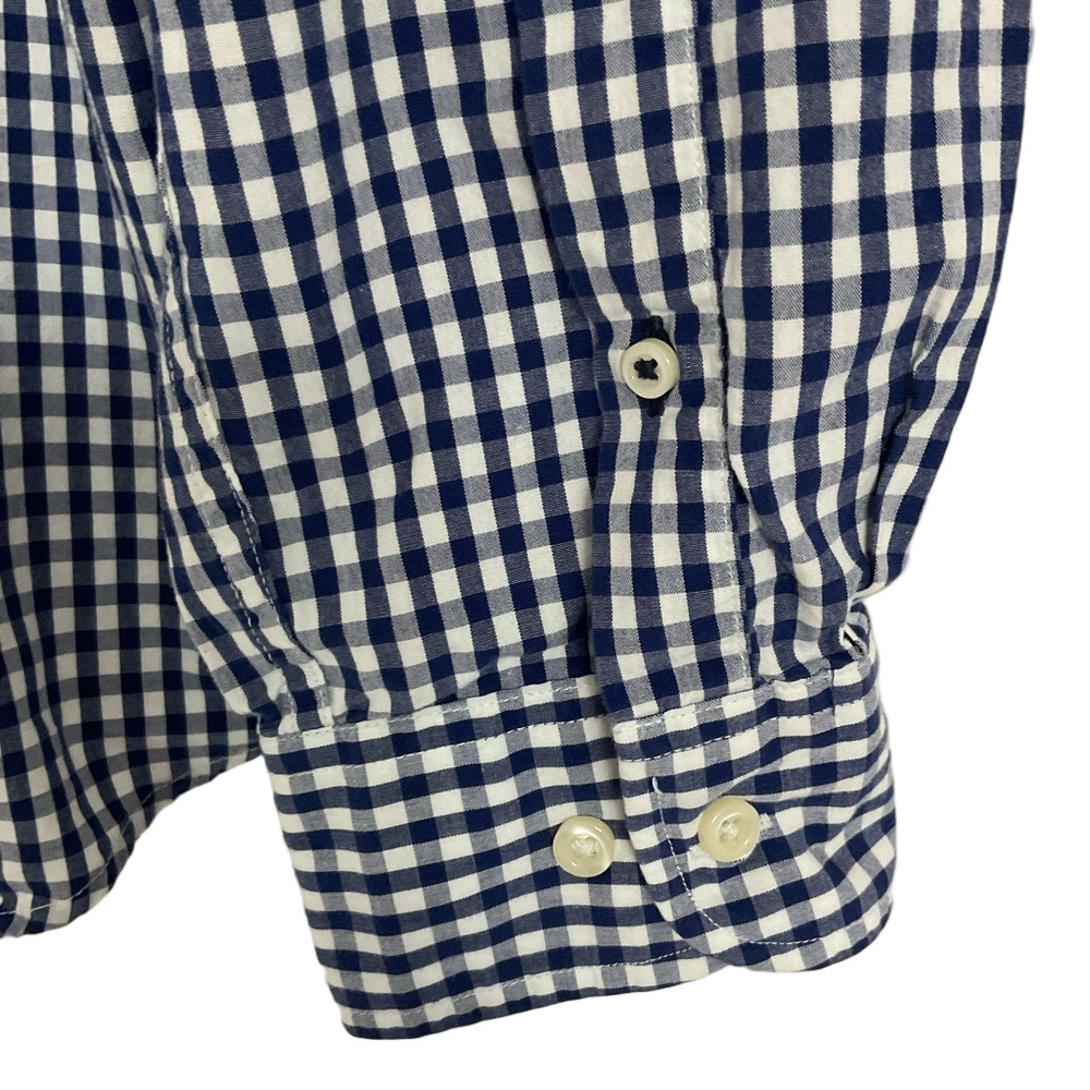 Tommy Hilfiger Classic Fit Navy White Gingham Plaid Button Down Shirt Size XL - Picture 5 of 8
